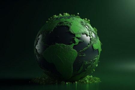 Earth Day. Conceptual illustration. Sustainable, eco, green, planet friendly Created using Generative AIの素材