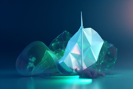 Clean and sustainable energy, conceptual illustration created using generative AIの素材