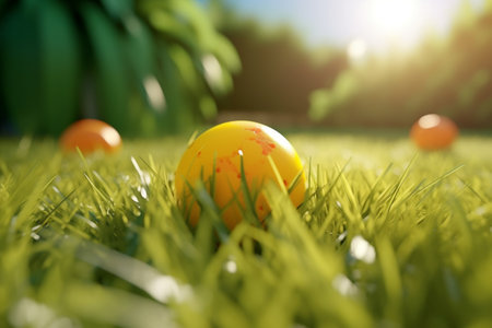 Conceptual summer scene, 3d rendering. Generative AIの素材