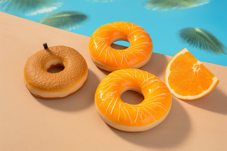 Abstract conceptual illustration of summer mood. Created with generative AIの素材