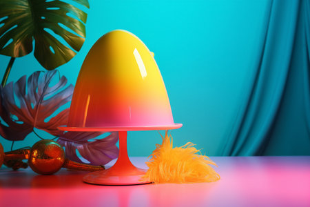 Abstract conceptual illustration of summer mood. Created with generative AIの素材
