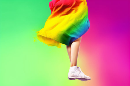 Abstract conceptual illustration of summer mood. Created with generative AIの素材
