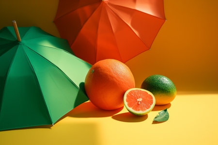 Abstract conceptual illustration of summer mood. Created with generative AIの素材