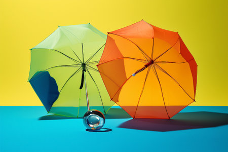 Abstract conceptual illustration of summer mood. Created with generative AIの素材