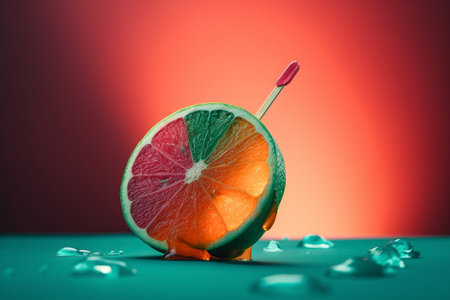 Abstract conceptual illustration of summer mood. Created with generative AIの素材