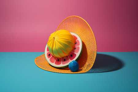 Abstract conceptual illustration of summer mood. Created with generative AIの素材