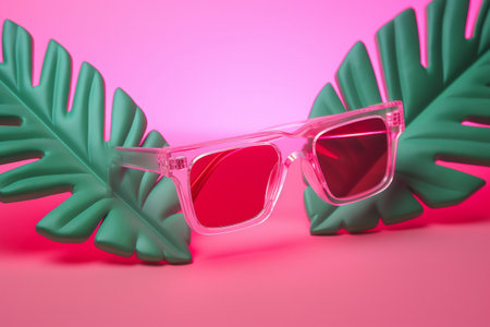 Abstract conceptual illustration of summer mood. Created with generative AIの素材