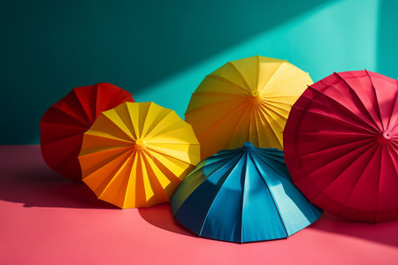 Abstract conceptual illustration of summer mood. Created with generative AIの素材