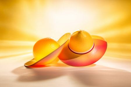 Abstract conceptual illustration of summer mood. Created with generative AIの素材