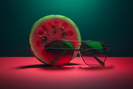 Abstract conceptual illustration of summer mood. Created with generative AIの素材