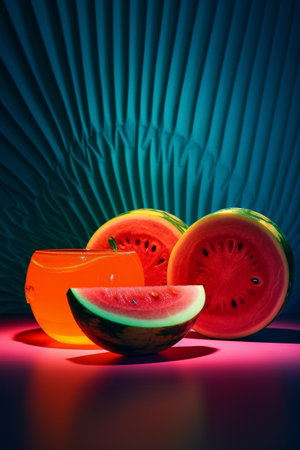 Abstract conceptual illustration of summer mood. Created with generative AIの素材