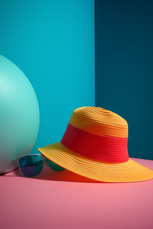 Abstract conceptual illustration of summer mood. Created with generative AIの素材