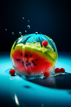 Abstract conceptual illustration of summer mood. Created with generative AIの素材