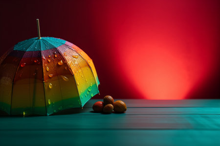 Abstract conceptual illustration of summer mood. Created with generative AIの素材