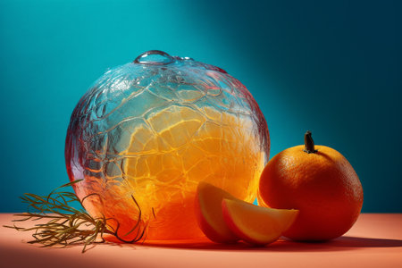 Abstract conceptual illustration of summer mood. Created with generative AIの素材