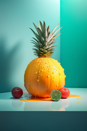 Abstract conceptual illustration of summer mood. Created with generative AIの素材
