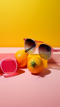 Abstract conceptual illustration of summer mood. Created with generative AIの素材