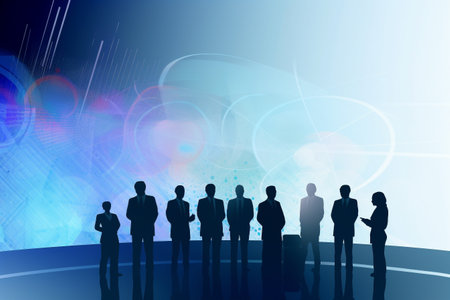 Conceptual abstract business presentation background. Created with generative AIの素材
