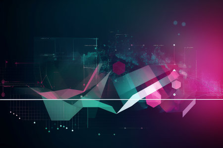 Conceptual abstract business presentation background. Created with generative AIの素材