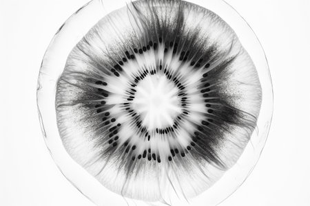 Abstract illustration of a beautiful natural shape in transparency, isolated over a clean background. Illustration created with generative AIの素材