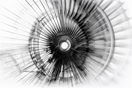 Abstract illustration of a beautiful industrial shape in transparency, isolated over a clean background. Illustration created with generative AIの素材