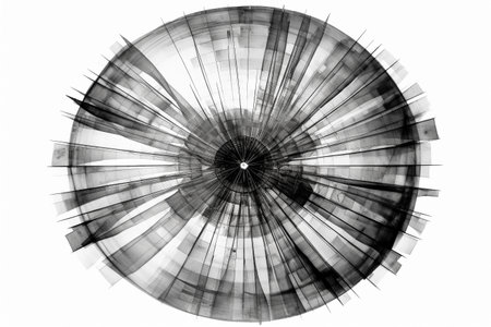 Abstract illustration of a beautiful industrial shape in transparency, isolated over a clean background. Illustration created with generative AIの素材