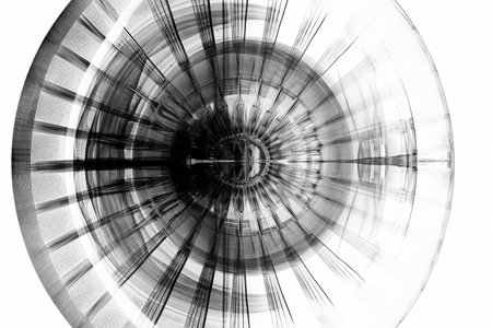 Abstract illustration of a beautiful industrial shape in transparency, isolated over a clean background. Illustration created with generative AIの素材
