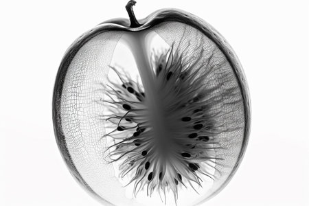 Abstract illustration of a beautiful natural shape in transparency, isolated over a clean background. Illustration created with generative AIの素材