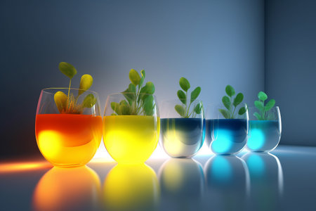 Colorful illustration - growing business concept. Illustration created with generative AIの素材