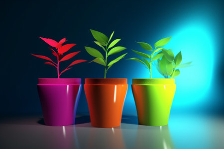 Colorful illustration - growing business concept. Illustration created with generative AIの素材