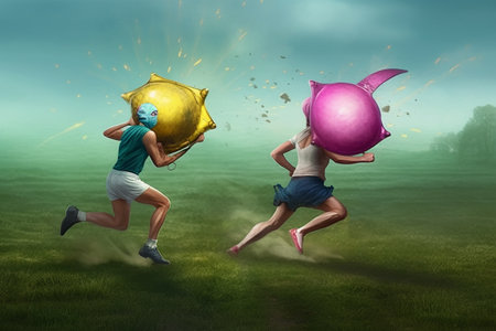 Surreal painting. Conceptual illustration. Illustration created with generative AIの素材