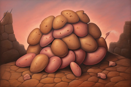 Surreal painting. Conceptual illustration. Illustration created with generative AIの素材