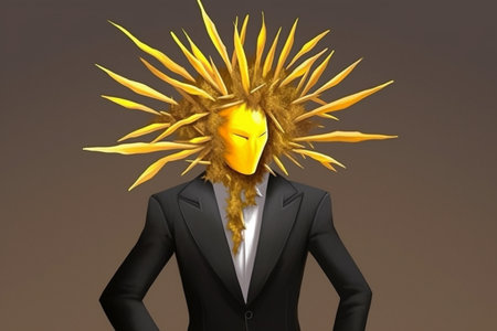 Greed (the seven deadly sins) - surreal painting. Conceptual illustration. Illustration created with generative AIの素材