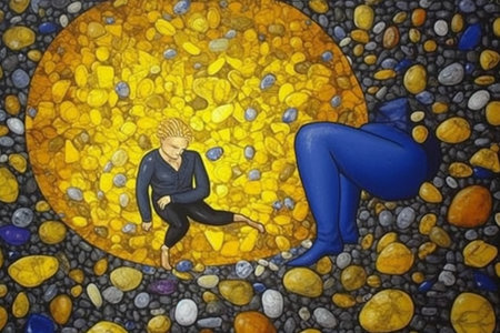 Greed (the seven deadly sins) - surreal painting. Conceptual illustration. Illustration created with generative AIの素材