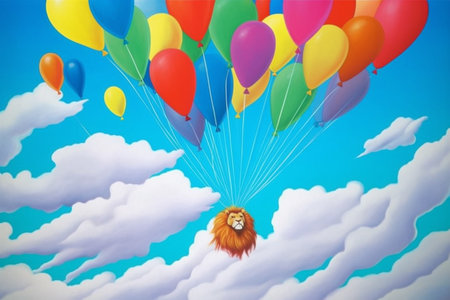 Pride (the seven deadly sins) - surreal painting. Conceptual illustration. Illustration created with generative AIの素材
