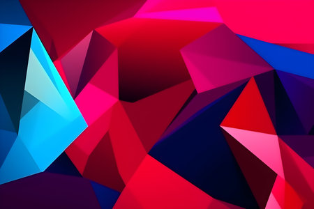 Abstract illustration - modern art colorful painting with geometrical patterns. Created with generative AIの素材