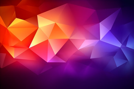 Abstract illustration - modern art colorful painting with geometrical patterns. Created with generative AIの素材