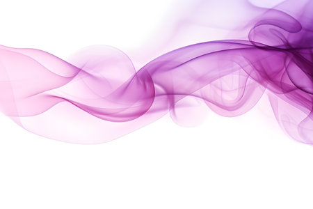 Round Wavy Purple Smoke Isolated on White Backgroundの素材