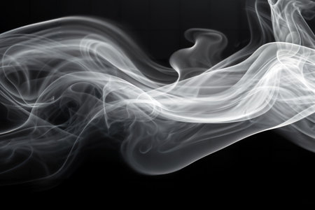 Elegant Smoke Waves Abstract. Generative AIの素材