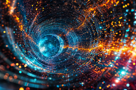 Abstract Cosmic Wormhole Generative AIの素材