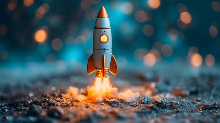 Miniature Rocket Launching on Glittering Terrainの素材