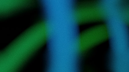Abstract Colorful Green and Blue Gradient Background, Grain or Noise Texture, Blur. Copy Space -...