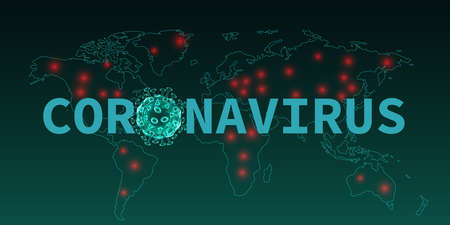 Coronavirus (2019-nCoV). Virus disease. symbol & Background.のイラスト素材