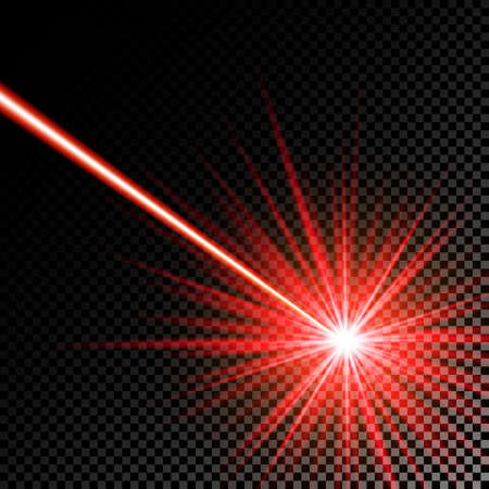 Red laser beam. vector illustration.のイラスト素材