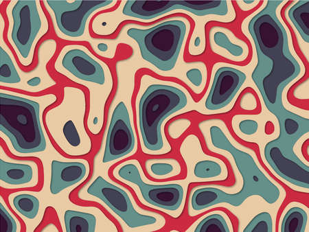 Paper cut shapes. Cover layout design template. Abstract 3d background. Vector illustration.のイラスト素材