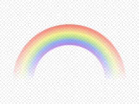 Colour rainbow isolated on transparent background. Vector illustration.のイラスト素材