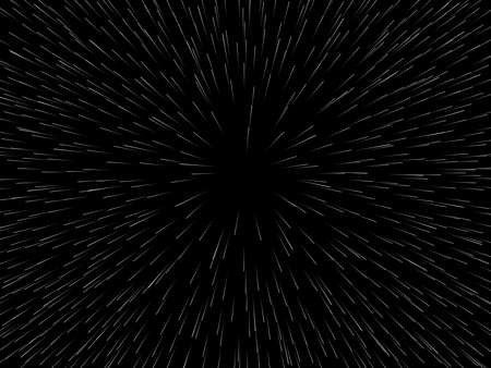 Space speed. Abstract starburst dynamic lines or rays. Vector illustration.のイラスト素材