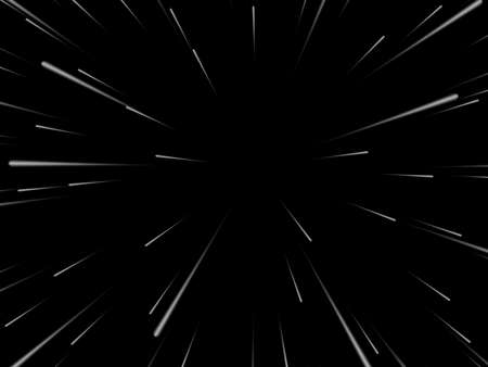 Space speed. Abstract starburst dynamic lines or rays. Vector illustration.のイラスト素材