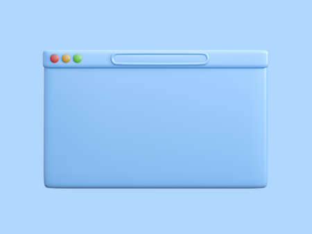 Web browser window template. Blank screen web browser in realistic design. vector illustration.のイラスト素材