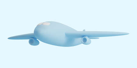 3d realistic airplane isolated on light background. vector illustration.